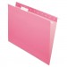Pendaflex 81609 Essentials Colored Hanging Folders, 1/5 Tab, Letter, Pink, 25/Box