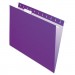 Pendaflex 81611 Essentials Colored Hanging Folders, 1/5 Tab, Letter, Violet, 25/Box