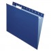 Pendaflex 81615 Essentials Colored Hanging Folders, 1/5 Tab, Letter, Navy, 25/Box