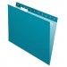 Pendaflex 81614 Essentials Colored Hanging Folders, 1/5 Tab, Letter, Teal, 25/Box