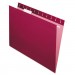 Pendaflex 81613 Essentials Colored Hanging Folders, 1/5 Tab, Letter, Burgundy, 25/Box