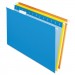 Pendaflex 81632 Essentials Colored Hanging Folders, 1/5 Tab, Legal, Assorted Colors, 25/Box