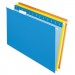 Pendaflex 81632 Essentials Colored Hanging Folders, 1/5 Tab, Legal, Assorted Colors, 25/Box