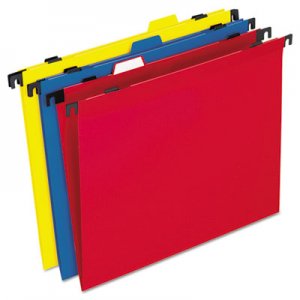 Pendaflex 99917 Two-in-One Colored Poly Folders with Built-In Tabs, Letter, Assorted, 10/Pack