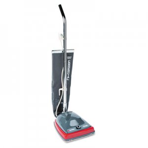 Sanitaire SC679J Commercial Lightweight Upright Vacuum, Bag-Style, 12lb, Gray/Red