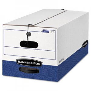 Bankers Box 00011 LIBERTY Heavy-Duty Strength Storage Box, Letter, 12 x 24 x 10, White/Blue, 12/CT