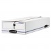 Bankers Box 00006 LIBERTY Storage Box, Check/Voucher, 9 x 23 1/4 x 5 3/4, White/Blue, 12