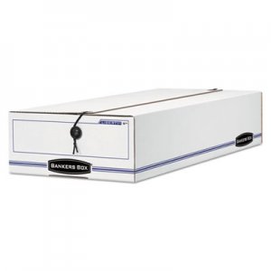 Bankers Box 00009 LIBERTY Basic Storage Box, Check/Voucher, 9 x 14 1/4 x 4, White/Blue, 12/Carton