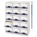 Bankers Box 00302 STOR/DRAWER Steel Plus Storage Box, Check Size, Wire, White/Blue, 12/Carton