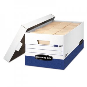 Bankers Box 0063101 Presto Maximum Strength Storage Box, Letter, 12 x 24 x 10, WE, 12/Carton
