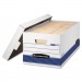 Bankers Box 00701 STOR/FILE Storage Box, Letter, Lift Lid , 12 x 24 x 10, White/Blue, 12/Carton