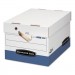 Bankers Box 0063601 PRESTO Maximum Strength Storage Box, Ltr/Lgl, 12 x 15 x 10, White, 12/Carton
