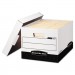 Bankers Box 00724 R-KIVE Max Storage Box, Legal/Letter, Locking Lid, White/Black, 12/Carton