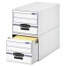 Bankers Box 00722 STOR/DRAWER File Drawer Storage Box, Legal, White/Blue, 6/Carton