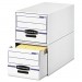 Bankers Box 00721 STOR/DRAWER File Drawer Storage Box, Letter, White/Blue, 6/Carton