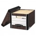 Bankers Box 00725 R-KIVE Max Storage Box, Letter/Legal, Locking Lid, Woodgrain, 12/Carton