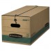 Bankers Box 00774 STOR/FILE Extra Strength Storage Box, Legal, String/Button, Kraft/Green, 12/CT