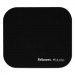 Fellowes 5933901 Mouse Pad w/Microban, Nonskid Base, 9 x 8, Black