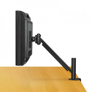Fellowes 8038201 Desk-Mount Arm for Flat Panel Monitor, 14 1/2 x 4 3/4 x 24, Black