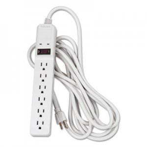 Fellowes 99036 Basic Home/Office Surge Protector, 6 Outlets, 15 ft Cord, 450 Joules, Platinum