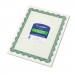 Geographics 39452 Parchment Paper Certificates, 8-1/2 x 11, Optima Green Border, 25/Pack