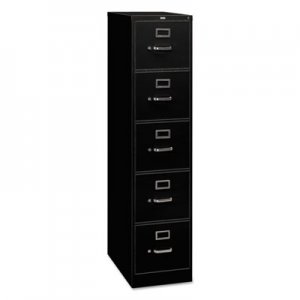 HON 315PP 310 Series Five-Drawer, Full-Suspension File, Letter, 26-1/2d, Black