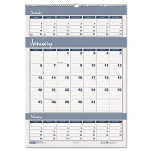 House of Doolittle 343 Bar Harbor Wirebound Three-Months-per-Page Wall Calendar, 15 1/2 x 22, 2015-2017