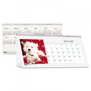 House of Doolittle 3659 Puppy Photos Desk Tent Monthly Calendar, 8-1/2 x 4-1/2, 2016