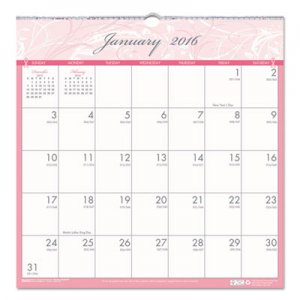 House of Doolittle 3671 Breast Cancer Awareness Monthly Wall Calendar, 12 x 12, 2016