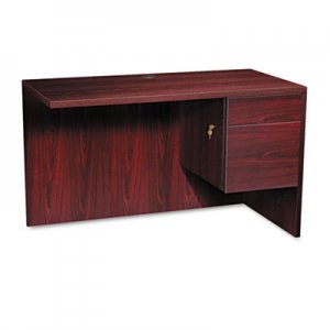 HON 10515RNN 10500 Series L Workstation Return, 3/4 Height Right Ped, 48w x 24d, Mahogany