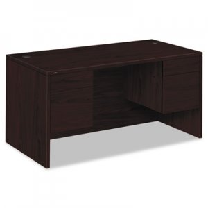 HON 10573NN 10500 Series 3/4-Height Double Pedestal Desk, 60w x 30d x 29-1/2h, Mahogany