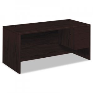 HON 10583RNN 10500 Series "L" Right 3/4-Height Pedestal Desk, 66 x 30 x 29-1/2, Mahogany