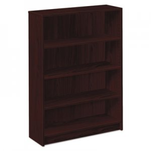 HON 1874N 1870 Series Bookcase, Four Shelf, 36w x 11 1/2d x 48 3/4h, Mahogany