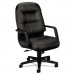 HON 2091SR11T 2090 Pillow-Soft Series Executive Leather High-Back Swivel/Tilt Chair, Black