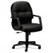 HON 2092SR11T 2090 Pillow-Soft Series Managerial Leather Mid-Back Swivel/Tilt Chair, Black