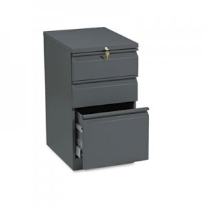 HON 33720RS Efficiencies Mobile Pedestal File w/One File/Two Box Drawers, 19-7/8d, Charcoal
