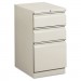 HON 33720RQ Efficiencies Mobile Pedestal File w/One File/Two Box Drwrs, 19-7/8d, Lt Gray