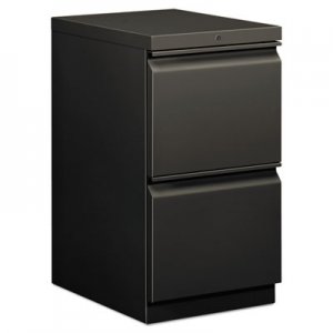 HON 33820RS Efficiencies Mobile Pedestal File w/Two File Drawers, 19-7/8d, Charcoal