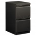 HON 33820RS Efficiencies Mobile Pedestal File w/Two File Drawers, 19-7/8d, Charcoal
