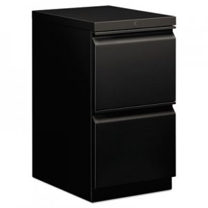 HON 33820RP Efficiencies Mobile Pedestal File w/Two File Drawers, 19-7/8d, Black