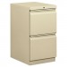 HON 33820RL Efficiencies Mobile Pedestal File w/Two File Drawers, 19-7/8d, Putty