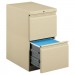 HON 33823RL Efficiencies Mobile Pedestal File w/Two File Drawers, 22-7/8d, Putty