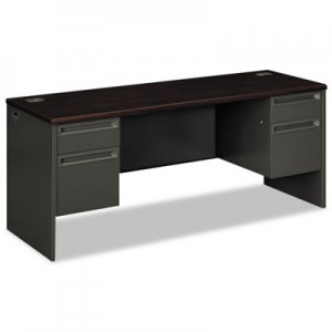 HON 38854NS 38000 Series Kneespace Credenza, 72w x 24d x 29-1/2h, Mahogany/Charcoal