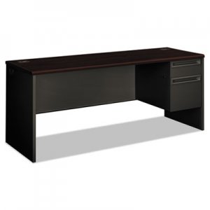 HON 38856RNS 38000 Series Right Pedestal Credenza, 72w x 24d x 29-1/2h, Mahogany/Charcoal