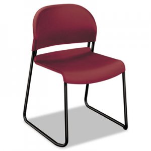 HON HON4031MBT GuestStacker Series Chair, Mulberry with Black Finish Legs, 4/Carton