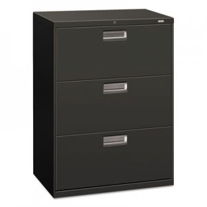 HON 673LS 600 Series Three-Drawer Lateral File, 30w x 19-1/4d, Charcoal