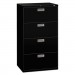 HON 674LP 600 Series Four-Drawer Lateral File, 30w x 19-1/4d, Black