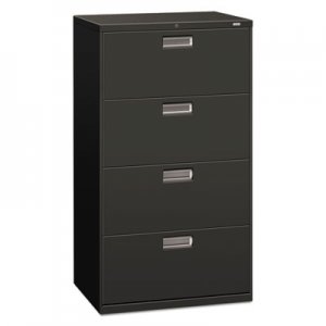HON 674LS 600 Series Four-Drawer Lateral File, 30w x 19-1/4d, Charcoal