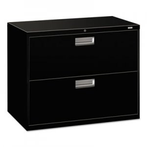 HON 682LP 600 Series Two-Drawer Lateral File, 36w x 19-1/4d, Black