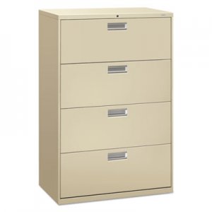 HON 684LL 600 Series Four-Drawer Lateral File, 36w x 19-1/4d, Putty